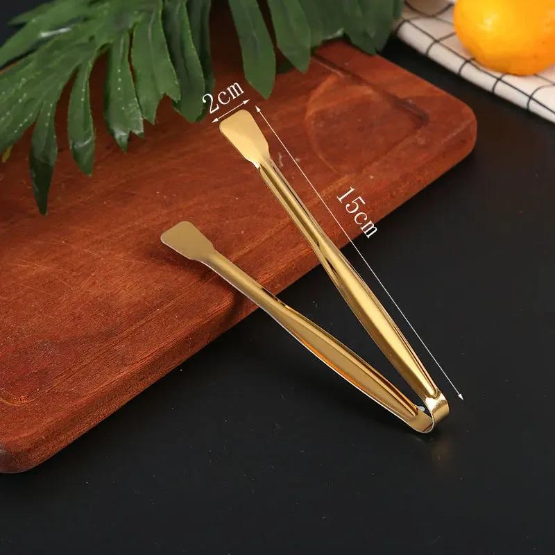 Dropshipping Stainless Steel Non-stick Kitchen BBQ Tongs Smart Grill Meat Food Clip Cooking Clamp Gold/Silver Accessories