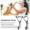 Saxophone Shoulder Harness Adjustable Sax Double Shoulder Neck Strap with Metal Swivel Hook for Saxophone Baritone Clarinet