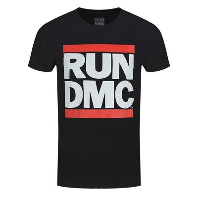 Run DMC T-Shirt Logo Rock Rap Band Official Black New