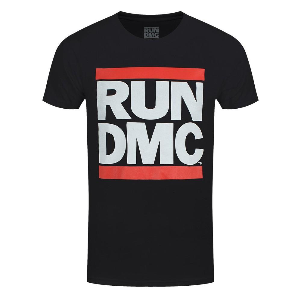 

Run DMC T-Shirt Logo Rock Rap Band Official Black New S