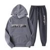 New Fleece Women's Casual Sportswear Hooded Sweatshirt Two-piece Set Casual Set European and American Trendy Brand Men's Loose Fit