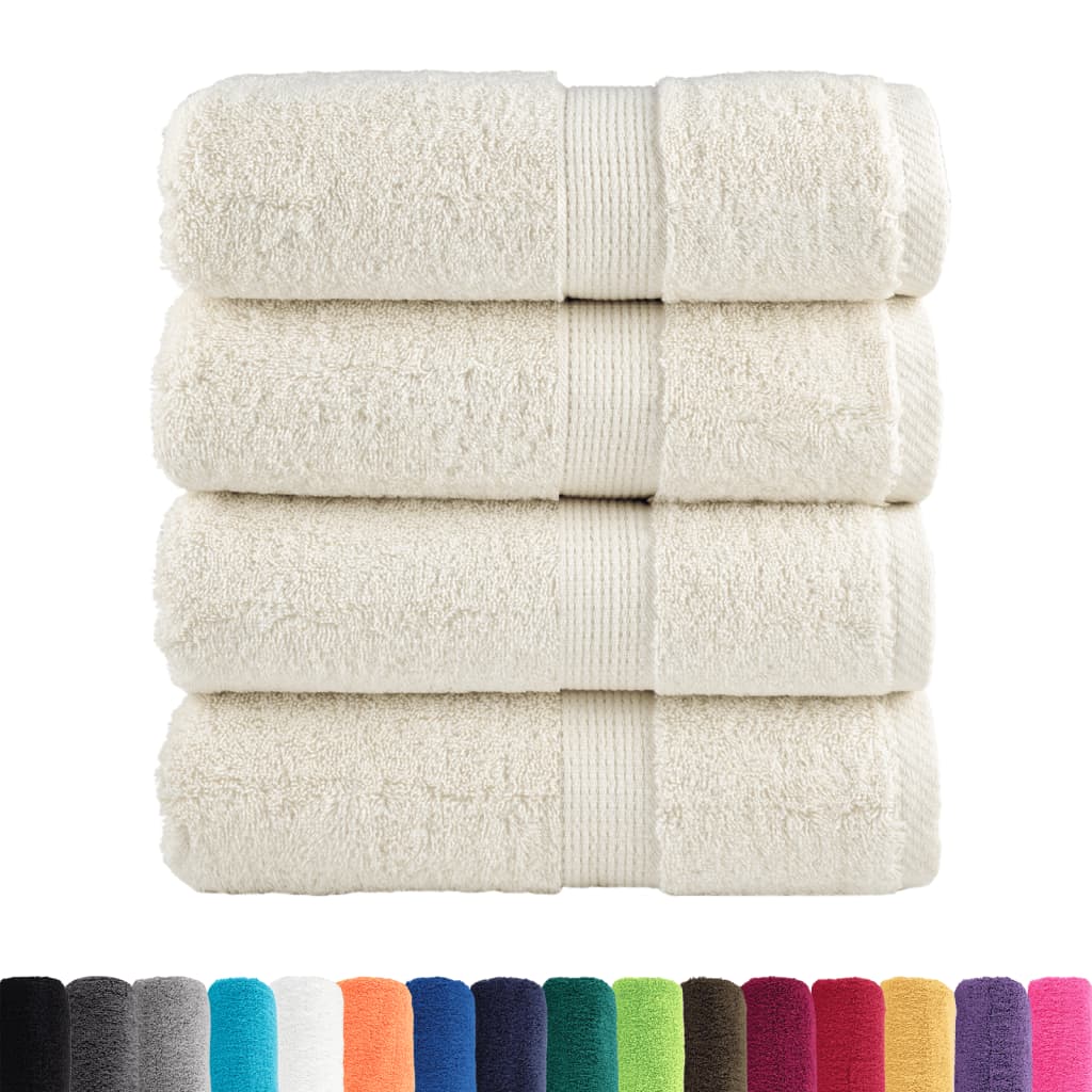 Premium Washcloths SOLUND 4 Pieces Cream 30x30 cm 600 g m²