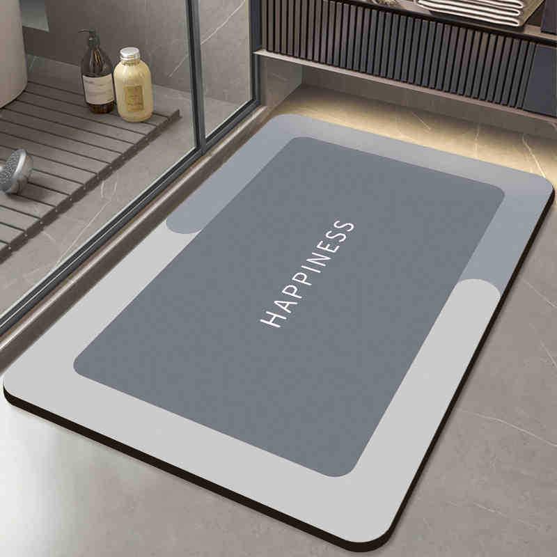 Quick-Dry Non-Slip Minimalist Floor Mat - Water-Absorbent & Easy-Clean for Bathroom & Entrance