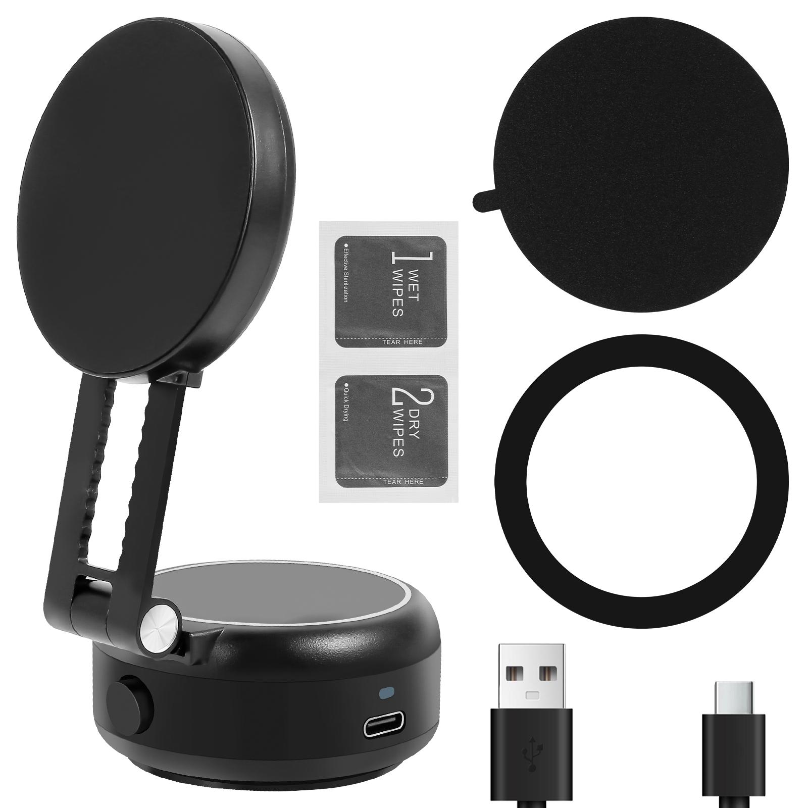 

360° Rotation Magnetic Phone Holder Suction Cup Phone Mount Multifunctional Portable Car Cellphone Holder for Household чорний