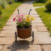 Antique Iron Wheelbarrow Flower Pot Container Planter Holder For Lawn Balcony Home Garden Decoration Indoor Outdoor Use Y5GB