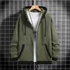 Cardigan con cappuccio e zip da uomo ispessito, capospalla casual, felpa alla moda, autunno inverno, nuovo arrivo, stile transfrontaliero