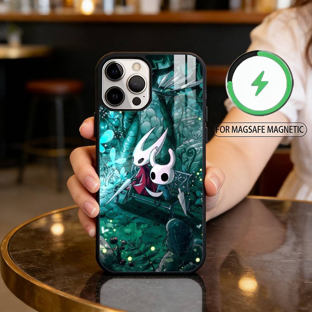 Game H-Hollow Knight Phone Case For iPhone17,16,15,14,13,12,11 Plus,Pro Max Magnetic For Magsafe Wireless Charging