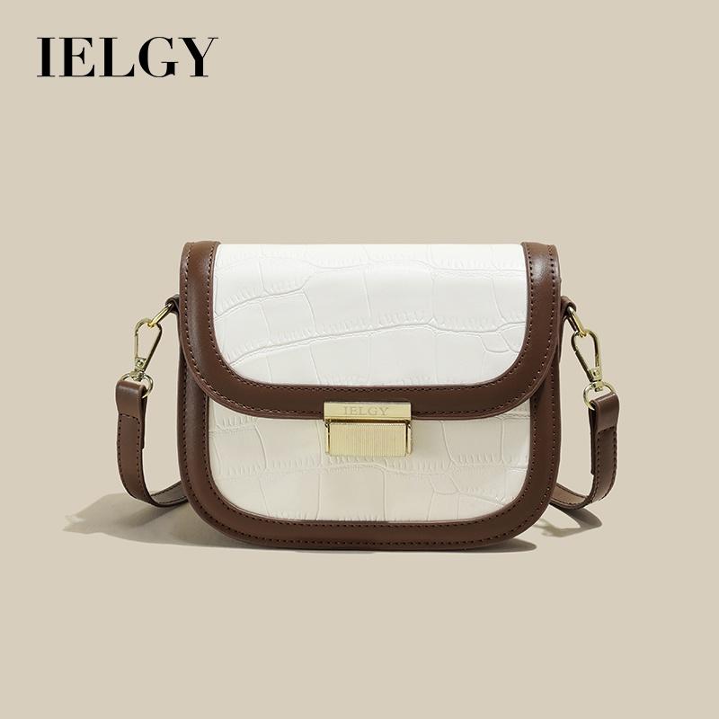 IELGY Fashionable Stone Pattern Saddle Lock Shoulder Bag For Women - New For