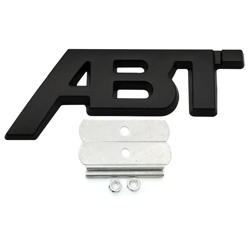 For hbkd6 RS3 3D Metal ABT Logo Letters Car Front Grill Emblem Badge Sticker For hbkd6 A3 A4 A5 A7 A7 Q3 Q5 Q7 TT RS6 RS3 VW Golf 7