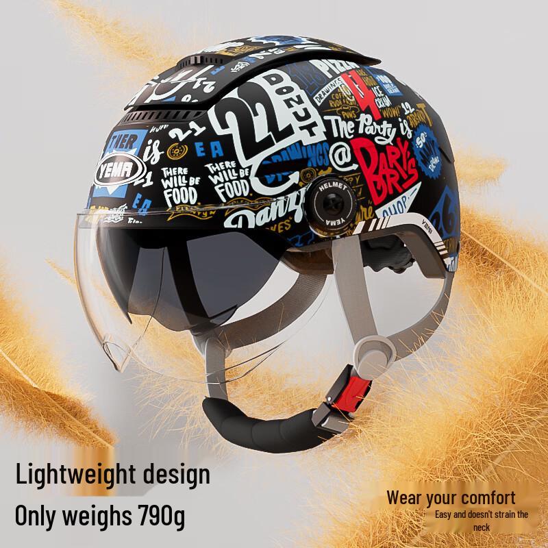 Capacete YEMA 370S de Meio Rosto para Veículos Elétricos de Verão
