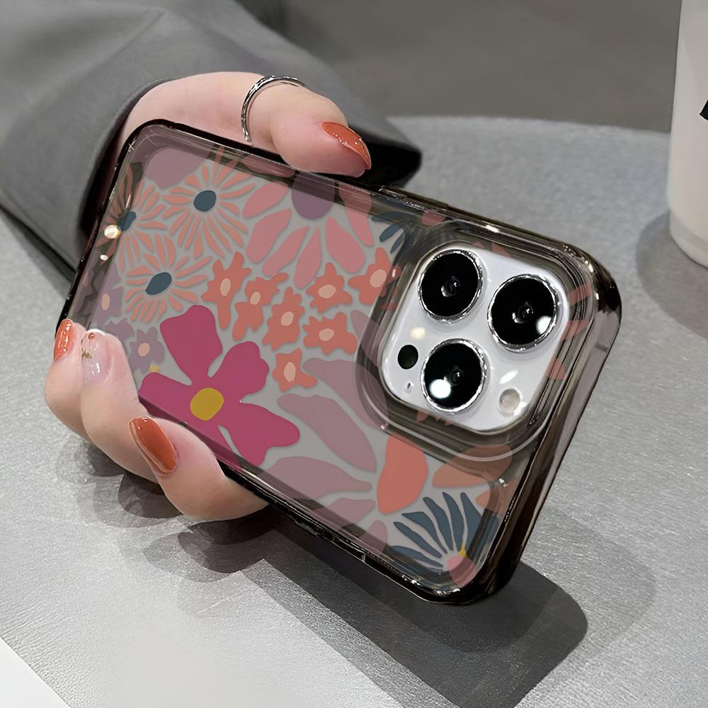 Simple Flower Transparent Phone Case For Iphone 17 Pro Max 16 15 14 Plus 13 12 11 Pro Max 17 Air Cover Case Funda Bumber