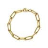 Bracelet - LUXENTER - Emga - Acier hypoallergénique - Plaqué or 18K - 19 cm