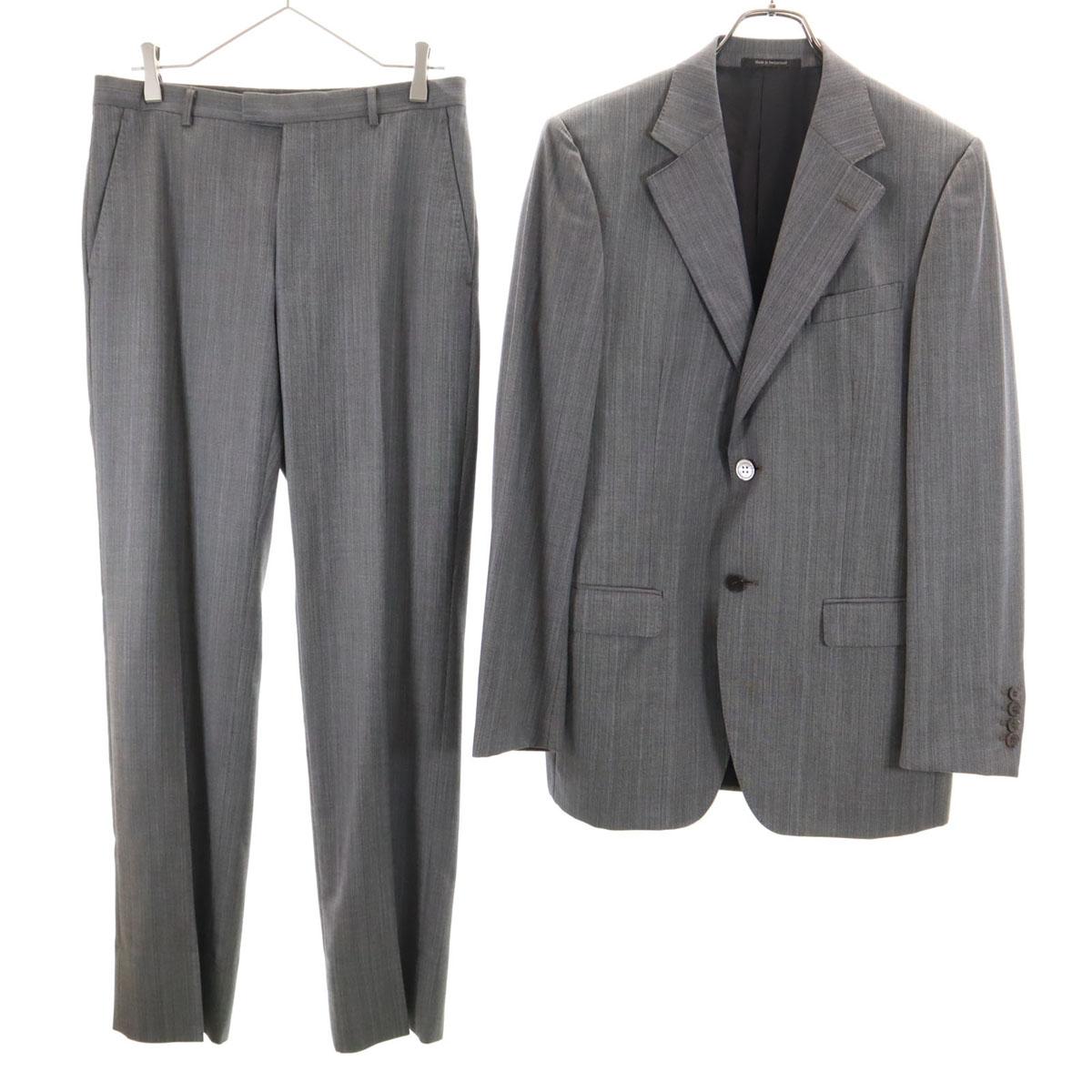

GUCCI wool Striped Pattern suit Setup 46R gray Men s Used