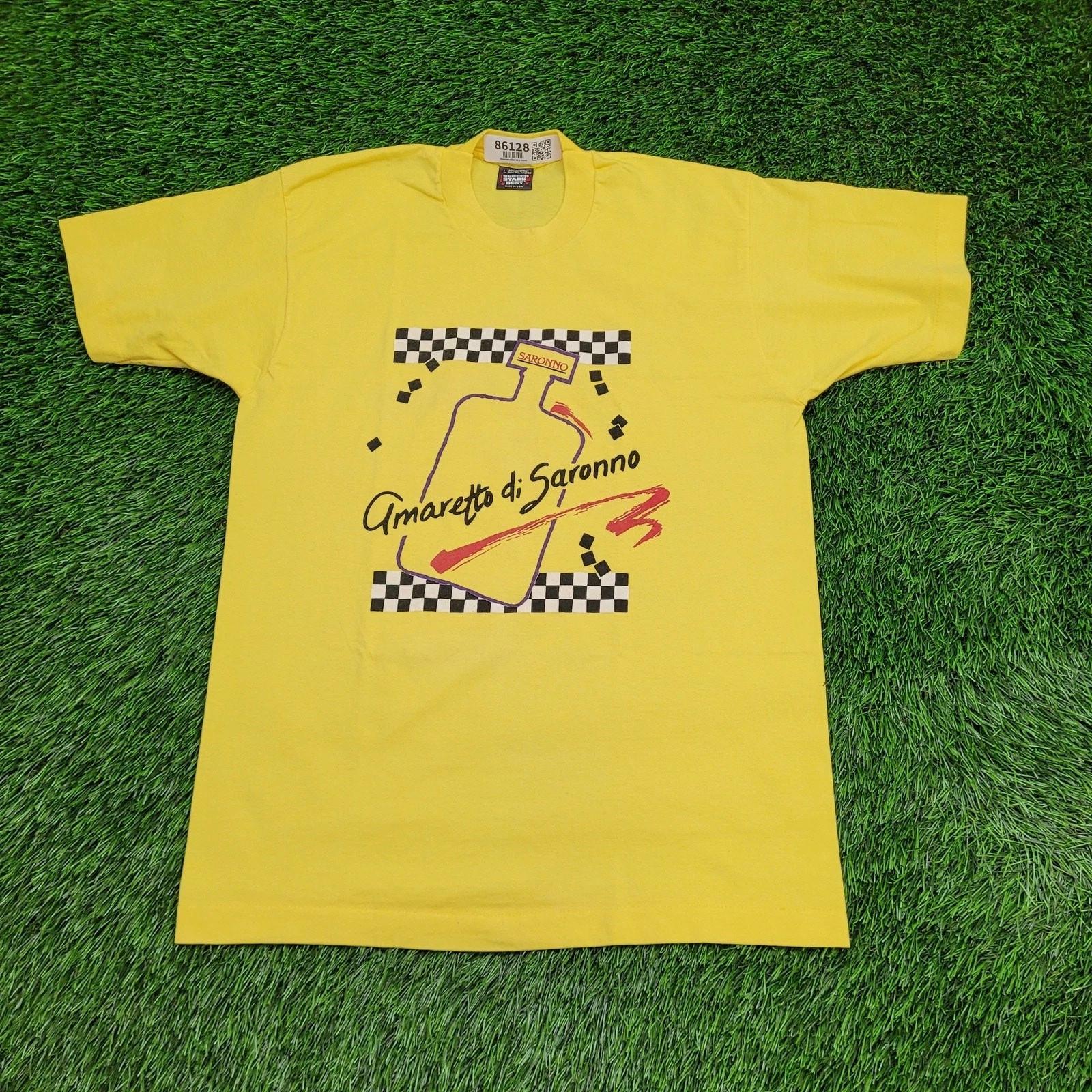 

Vintage 80s Amaretto Disaronno Liqueur Shirt Medium 20x28 Yellow M