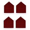 Christmas Buffalo Plaid Chair Back Covers Protective Fabric Covers for Dining Chairs Suitable for Home and Restaurant