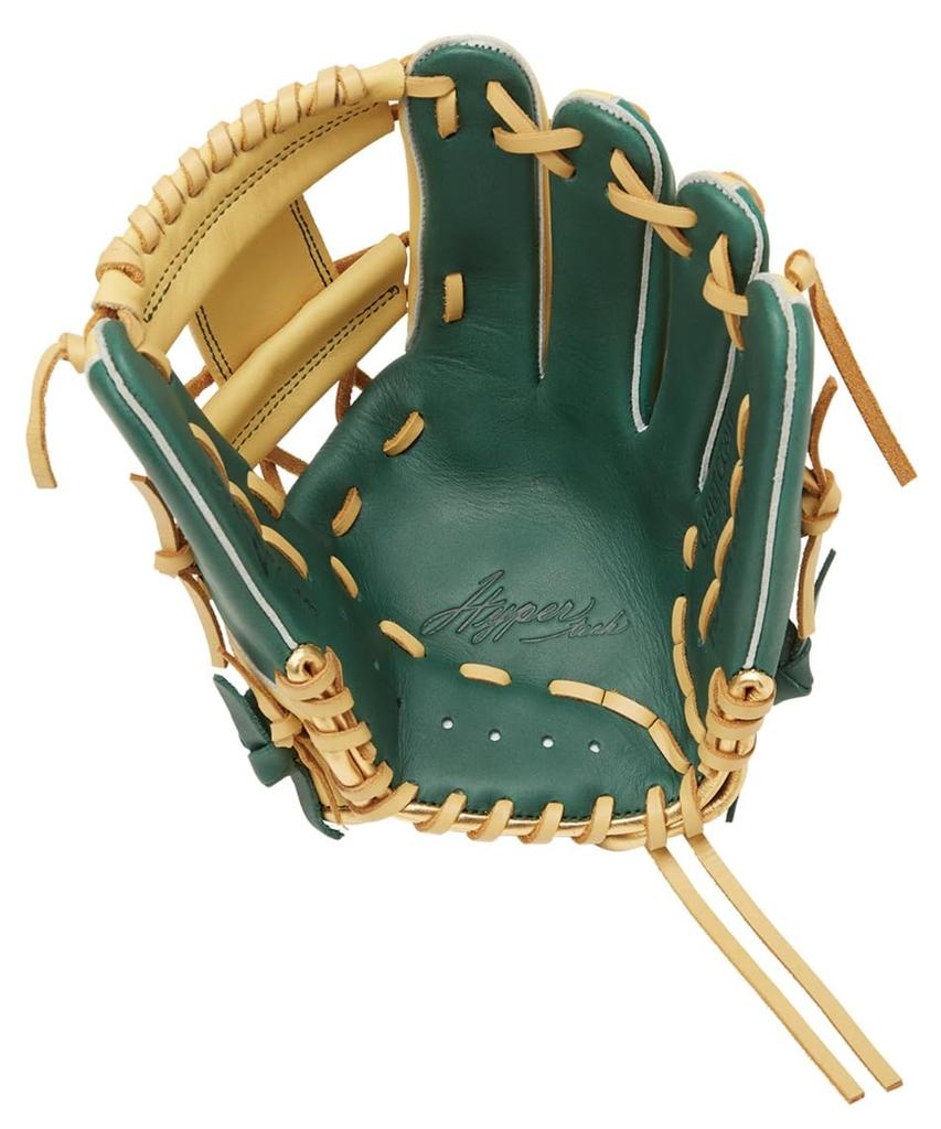 Rawlings Baseballová rukavice Hyper Tech Color Dark Velikost M, Softball, Junior, Děti, Sync, Zelená/Velbloudí, GJ5HTCG9M, (Levoruký nadhazovač, pravoruký)
