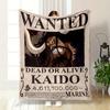 "Wanted Poster Featuring a Fierce Character with Horns and Bold Text." for All Seasons Blanket Lunch Break Throw Gift