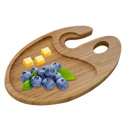 Meze Tabakları Şarap Kadehi Tutucu Kokteyl Şarküteri Tabakları Şarap Kadehi Üstü Ahşap Servis Tepsisi Parti için Küçük Peynir Tahtası