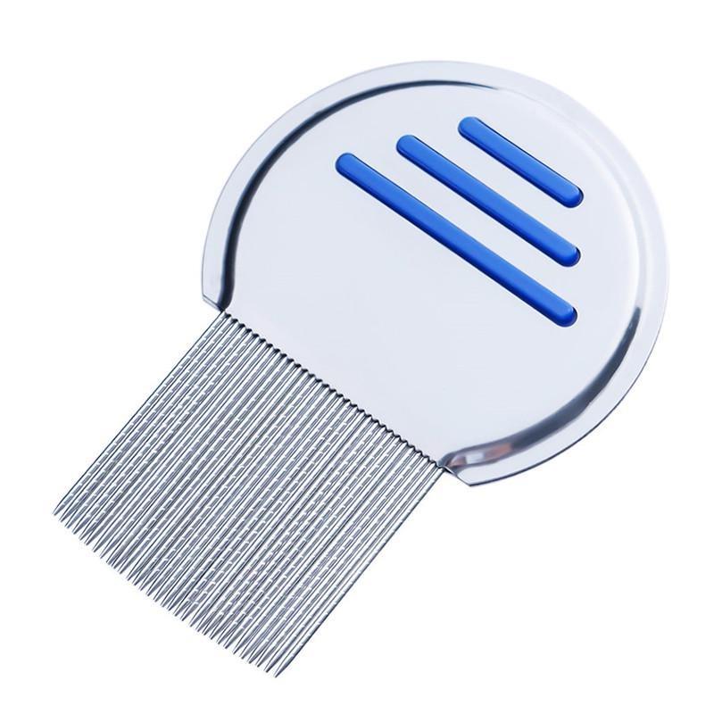 1*Lice Comb Nit Free Kids Hair Rid Headlice Stainless Steel Metal Teeth Remove Nit Brush