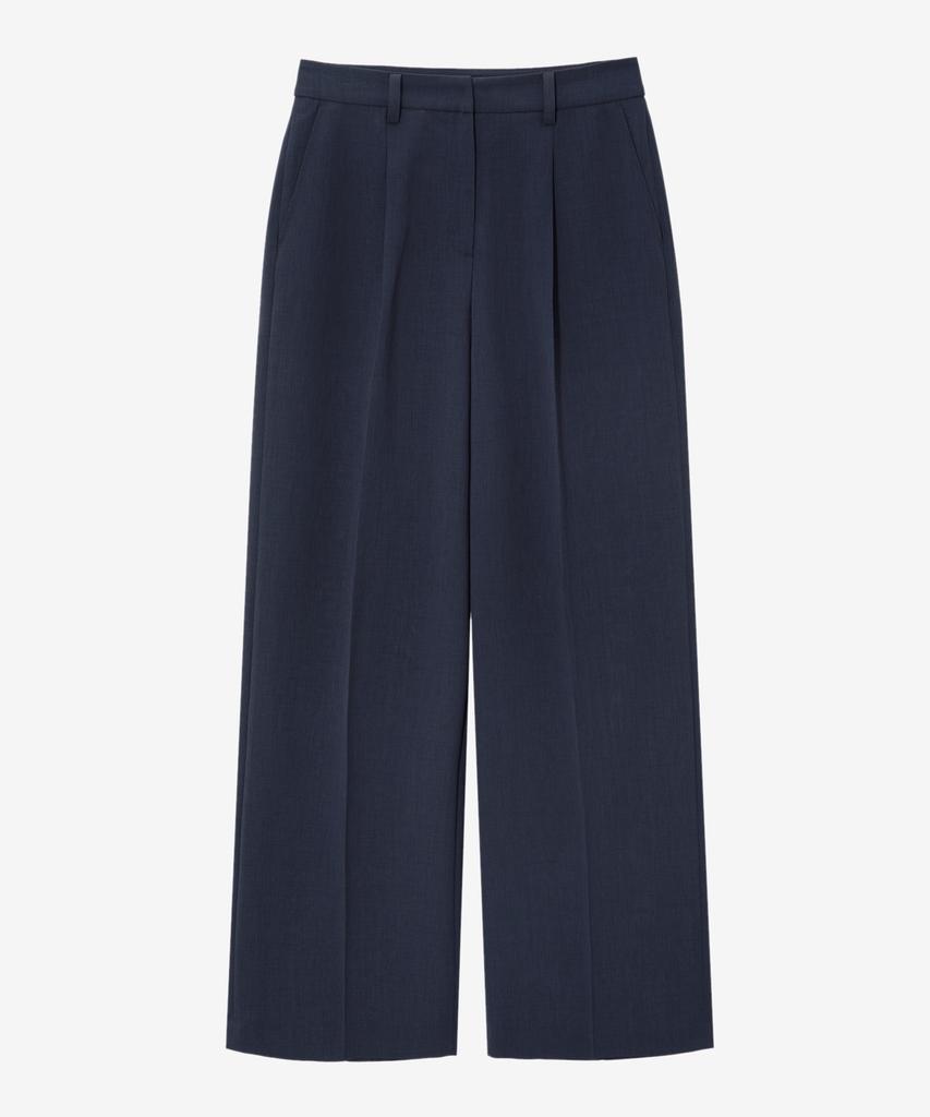 MIND BRIDGE WOMEN [W] Single-Pleat Wide Slacks - 4 Colors