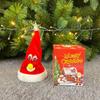 6-Inch Light-Up Shaking Santa Hat with Bell - Electric Christmas Tree Toy
