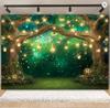 Fantasy Wonderland Jungle Mushroom House Fairy Tale Magic Photography Background Children's Birthday Party Decoration Background