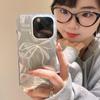 Stylish Laser White Pearl Bow Case for iPhone 15 Pro Max 14 13 12 11 All-inclusive Shock-proof Girl Case