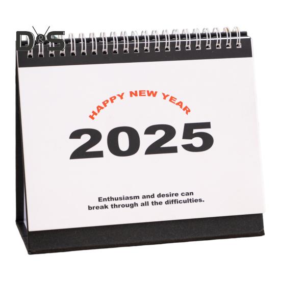 2025 Small Desk Calendar Standing Flip Desktop Calendar Monthly Planner Time Management Organizer for Home Office School