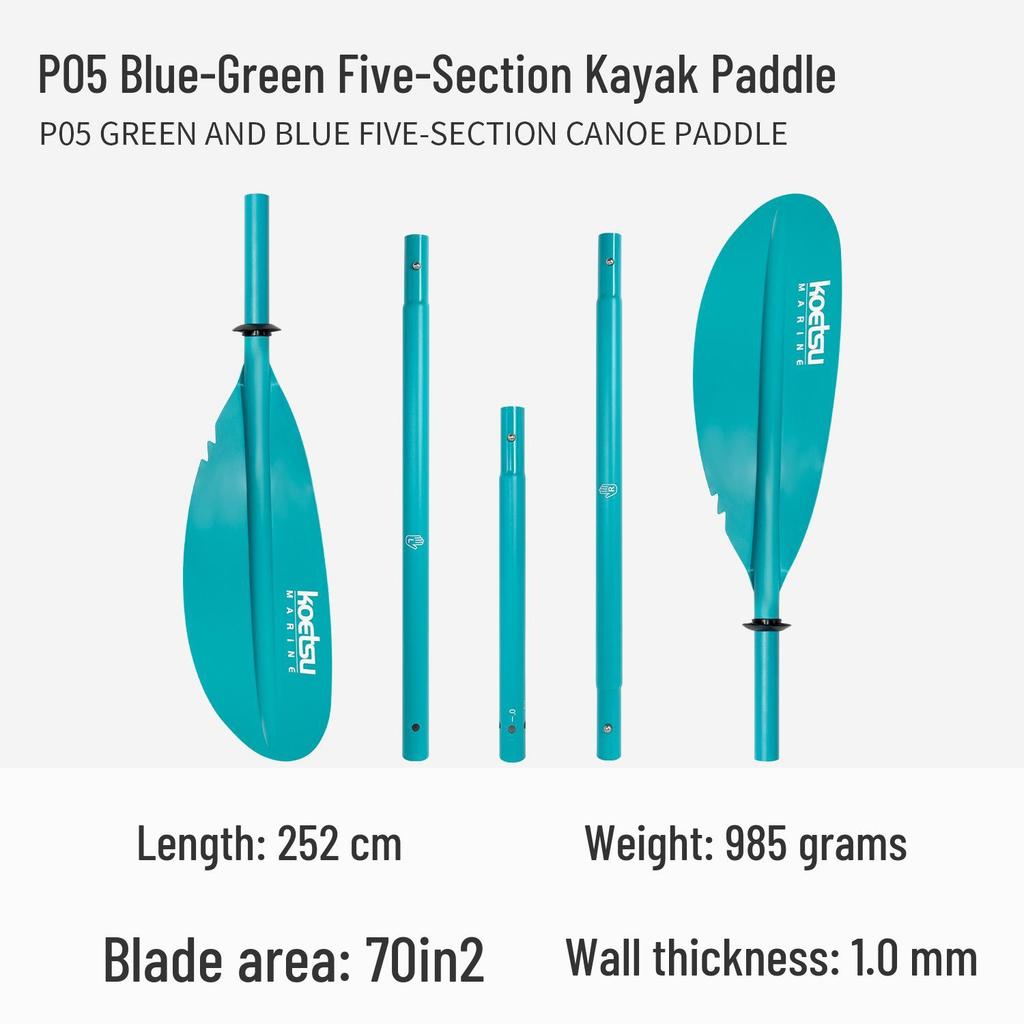 KOETSU Surf Paddleboard Dual-Use Aluminum Paddle: Single/Double Head Kayak & Paddleboard Paddle