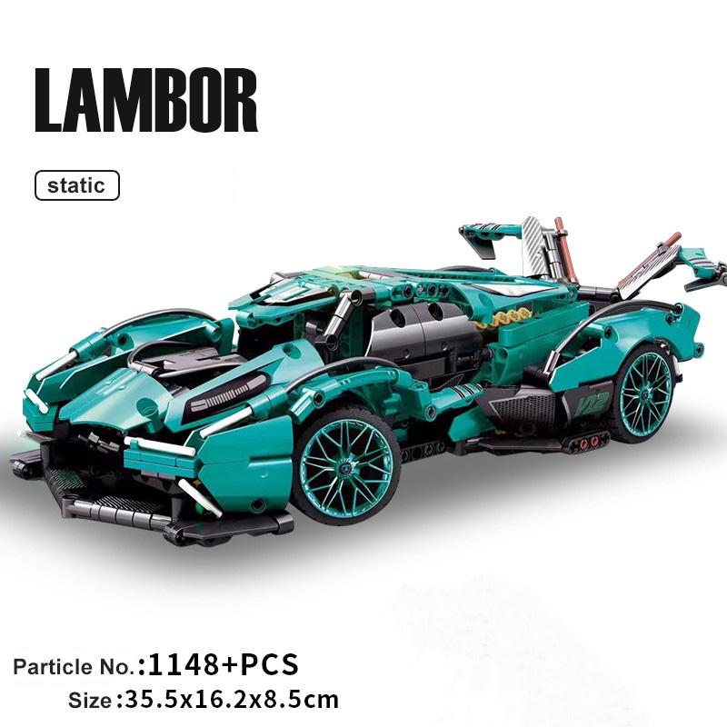 

Non-Toxic 1:14 City Technical Tiffany Super Racing Car Building Block Famous Sports Vehicle Model Moc Assemble Bricks Toys For Kids Gifts no original box