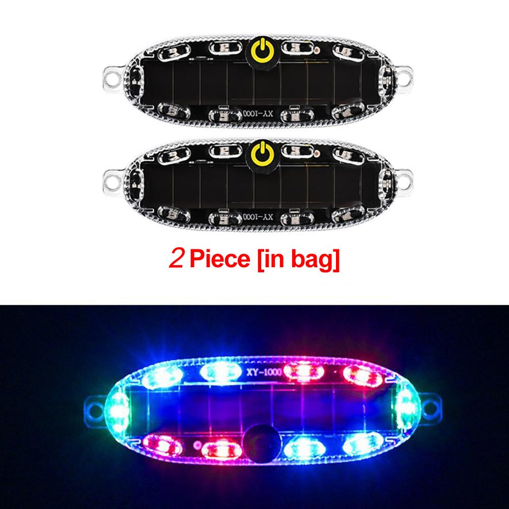 1/2PCS Solar Car Warning Light Waterproof Adhesive Car Warning Light Led Car Flash Light Solar Car Night Light Auto Accessories