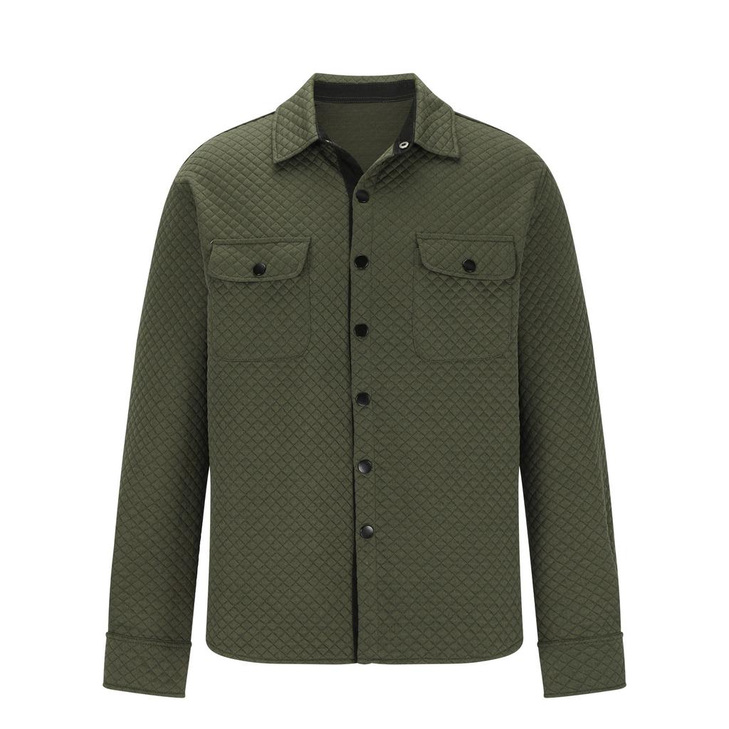 Men's Casual Shirt Jacket Lightweight Shacket Jacket Quilted Button Down Jackets