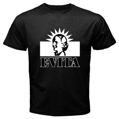 Camiseta unisex Evita Broadway Show Musical Negro