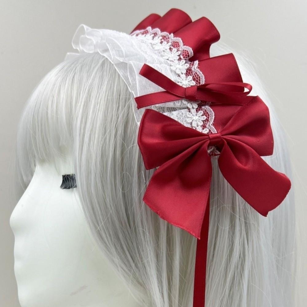 Multi-colored Lace Headwear Bow Lolita Headband Lovely Cosplay Hair Hoop  Anime Convention