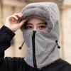Keep Warm Warm Scarf Face Mask Solid Color Lei Feng Hat Portable 4-in-1 Winter Cycling Hat  Skiing