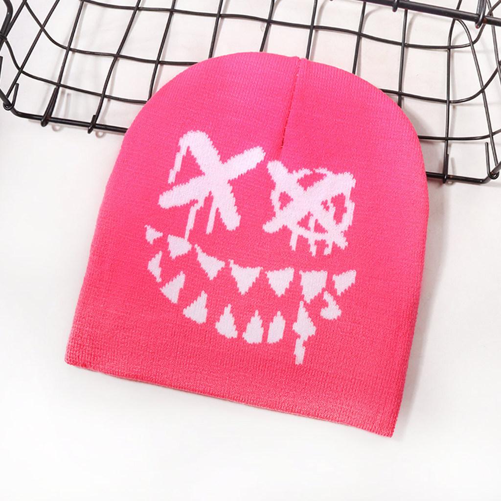 Halloween Kürbis Totenkopf Strickmütze Für Streetwear Und Lässige Winterwärme