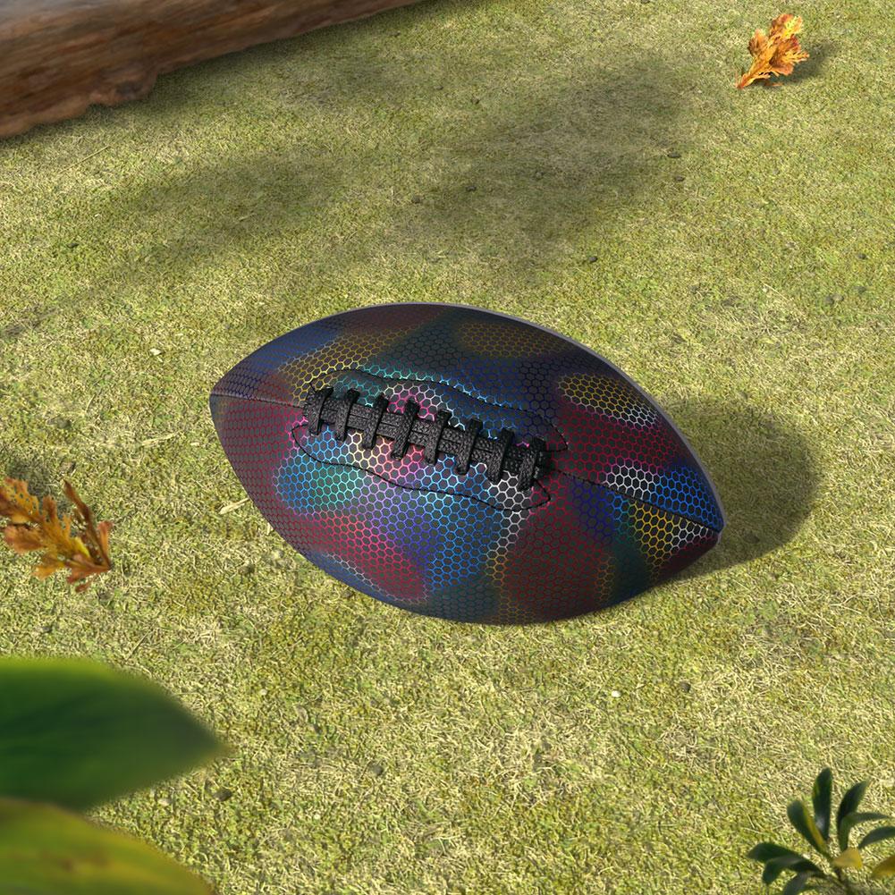 1set Glowing Training Rugby Ball Luminous Light Up Reflective Safe Training Rugby Great American Football Gifts