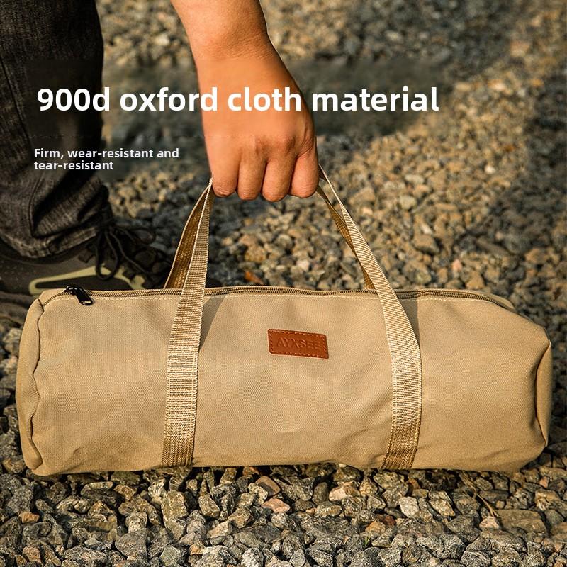 Camping Tent Wind Rope Ground Spike Tool Organizer Bag Camping Accessories Storage Bag Outdoor Handheld Ground Spike Bag