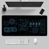 Larger Mousepad CPU Artistic line design Style Gaming Keyboard Computer 600x1200mm Desk Mat Accessories Game Mause Ped Office