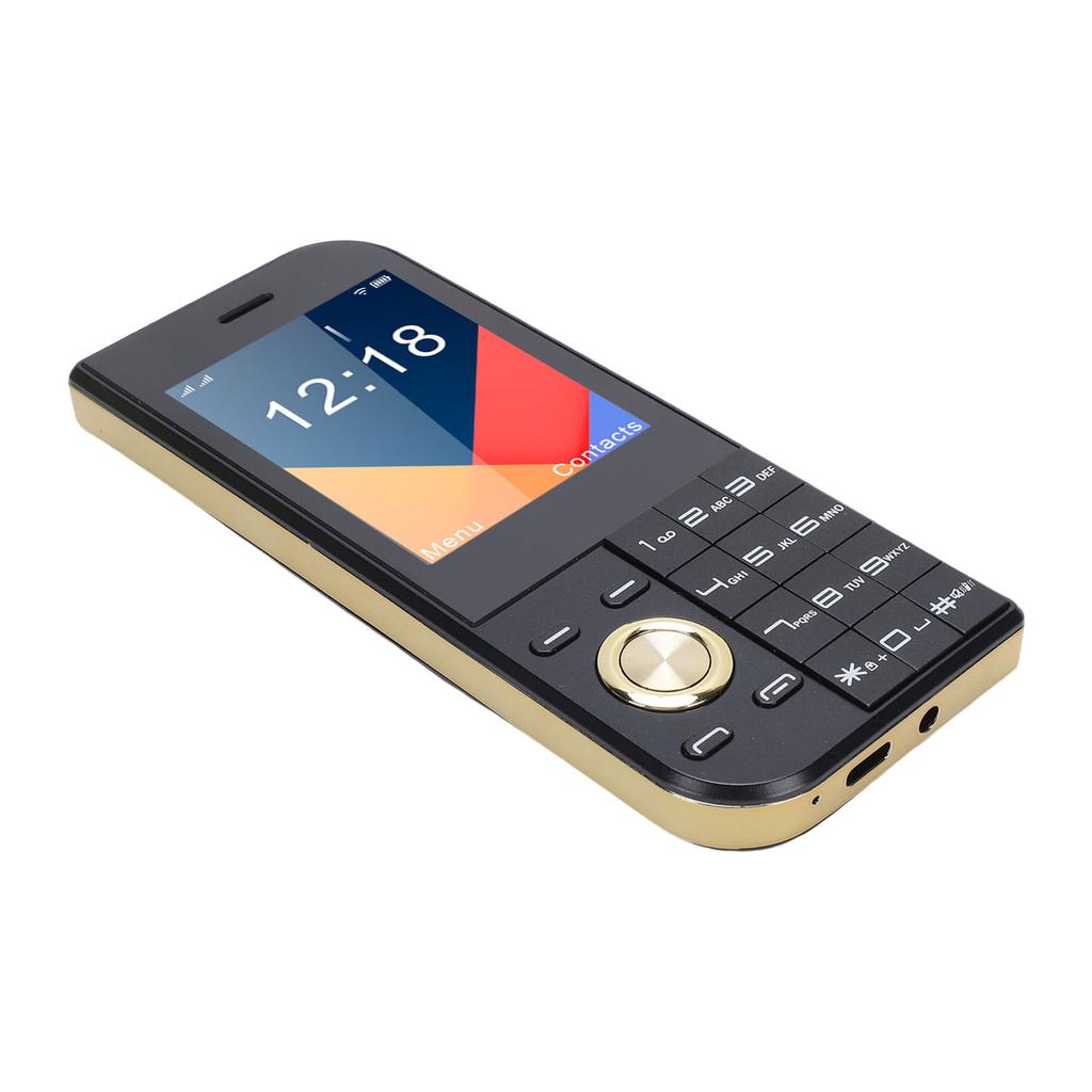 2G Cellphone Thin 2.8 Inch Bar Phone with Big Button Clear Sound Triple SIM Card Slots 3800mAh Battery FM Radio Bright