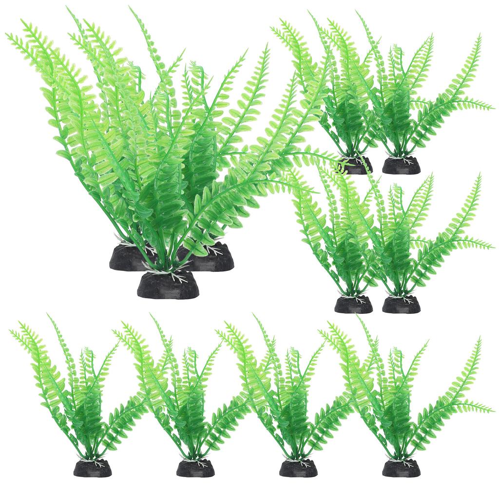 12 Pcs Plant Aquarium Landscaping Wear Resistant Freshwater Vivid Decor Decorative Faux Plants Plastic Desktop Fish Tank
