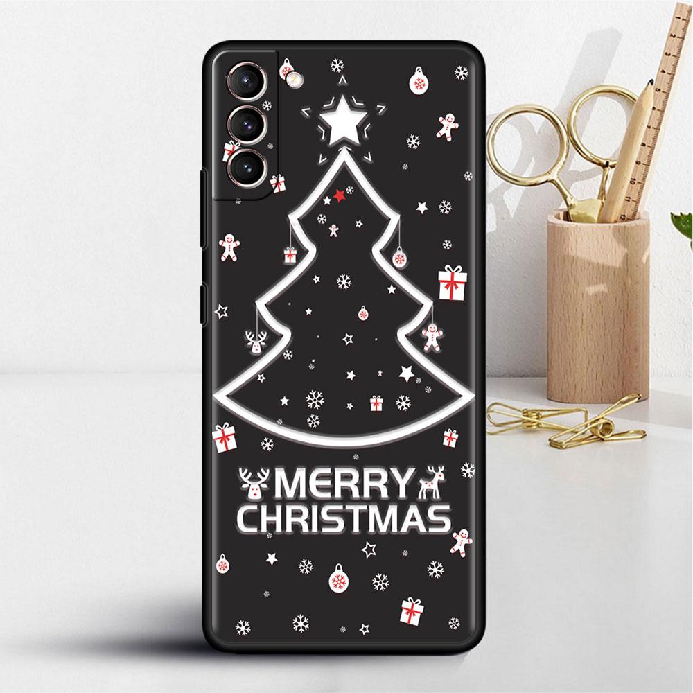 Merry Christmas In Winter Soft Case For Samsung Galaxy S22 S20 FE S21 S10 S9 Plus S8 Note 20 Ultra 10 Lite Phone Cover Shell