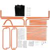 3-IN-1 Lacrosse Goal with Backstop and Target, 12' X 9' Lacrosse Net, Steel Frame Backyard Lacrosse Rebounder Equipment, Quick & Easy Setup Training
