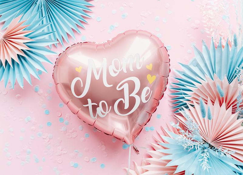 Balon Foliowy Mom To Be, 35Cm, Różowy