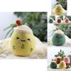 Adorable Plush Apple Fruit Milk Tea Cup Keychain Soft Short Plush Toy Gift
