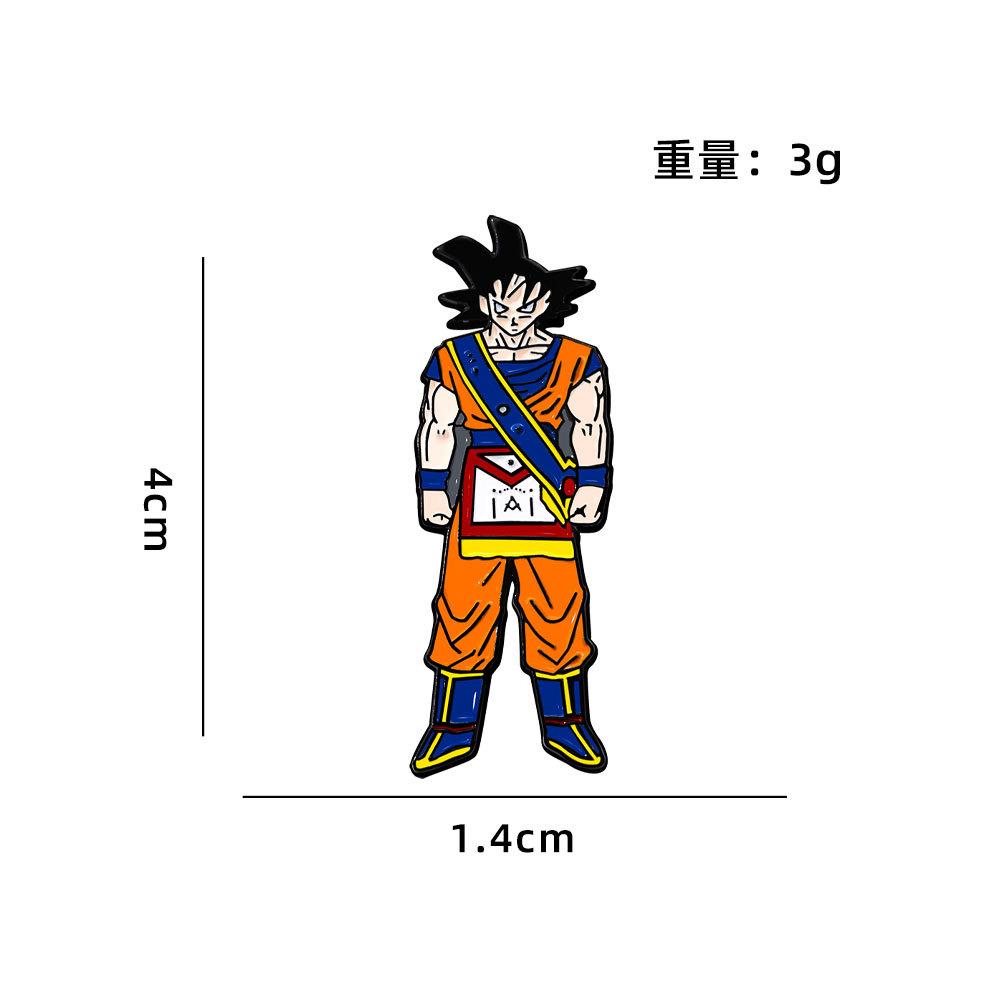 Cartoon Animation Dragon Ball Brooch Metal Badge Animation Character Wukong, Turtle Immortal Accessory Pin