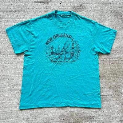 80er Jahre Vintage New Orleans Jazz Herren L T-Shirt
