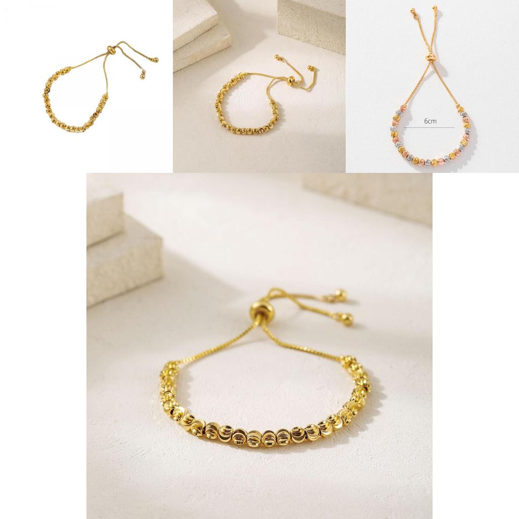 Modern Artistic Copper Alloy Charm Bracelet With Round Elements For Female Travel Gift