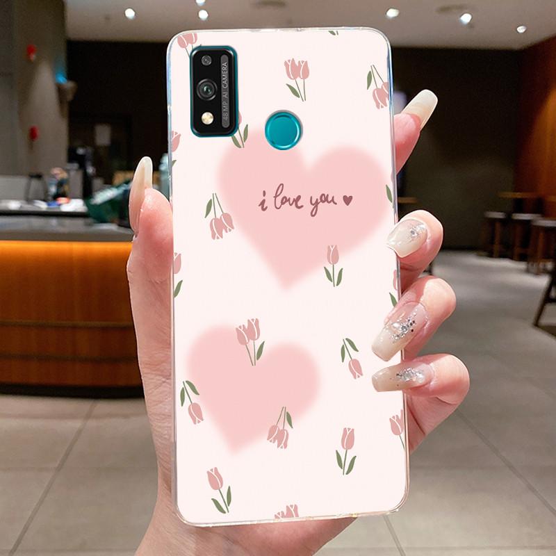 For Honor 9X Lite JSN-L21 JSN-L22 JSN-L23 Case Clear Fashion Butterfly Flowers Soft TPU Silicon Cover Honor 9XLite Phone Casing