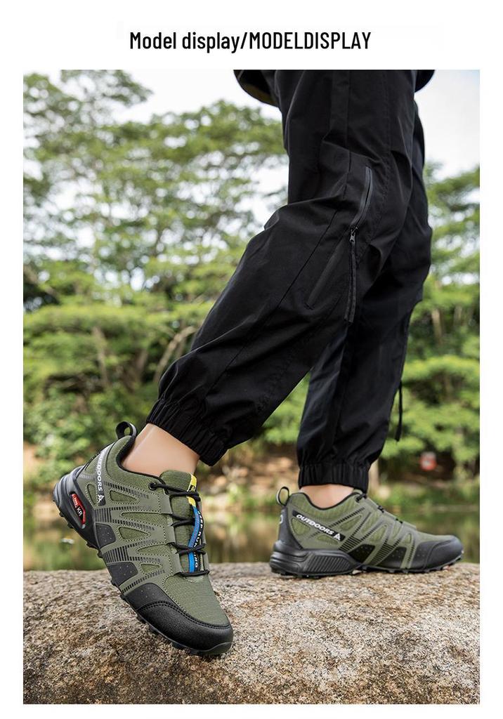Men's Stylish, Lightweight, Breathable Outdoor Shoes - Casual and Trendy, Large Size Hiking and Mountaineering Footwear.